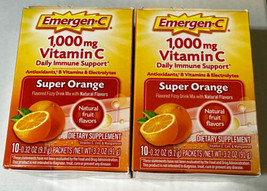 Emergen-C 1000 mg Vit C Packets Super Orange 10 Pcs/bx Lot - £8.03 GBP
