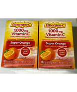 Emergen-C 1000 mg Vit C Packets Super Orange 10 Pcs/bx Lot - $9.89