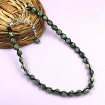 Natural Tree Agate 8x8 mm Beads Adjustable Thread Necklace ATN-5 - £11.19 GBP