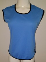 Nike Dri-Fit Blue Tank Top Women&#39;s Small 4-6 Black Trim Sleeveless - £10.06 GBP