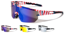 Xl Oversized One Piece Shield Lens Wrap Around Sunglasses Usa American Flag - £8.75 GBP