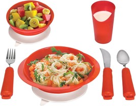 Essential Medical Supply Power of Red Complete Adaptive Dinnerware Setting for A - £46.35 GBP