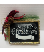 European Glass Christmas Card 3&quot; Wide PERSONALIZABLE Ornament - $274.00 MXN