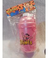 Flintstones 2006 Pink Plastic Canteen w/Strap Fred Flintstone From Turke... - $9.95