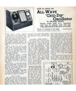 1937 All Wave Grid Dip Oscillator Wiring Diagram Vintage Schematics DWW12C - €21,60 EUR