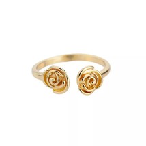 Vintage Jewelry Rings For Women Rose Flower Open Ring Temperament Luxury... - £20.56 GBP