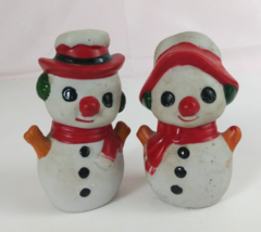 Vintage Atmark Mr. N Mrs. Snowball 3.75&quot; Salt &amp; Pepper Shakers - $11.63