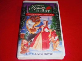 Beauty and The Beast Christmas VHS Walt Disney Film Clam Shell Case - £7.16 GBP