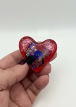 Handmade Dichroic Glass Heart Object de Arté Keepsake- “You Are Loved&quot; #348 - $45.00