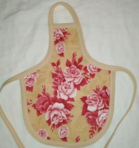 Pink ROSES over Cream - Decorative Soap Bottle Dish Apron 1PC - $89.55 MXN