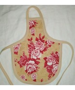 Pink ROSES over Cream - Decorative Soap Bottle Dish Apron 1PC - $89.55 MXN