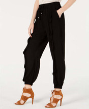 American Rag Juniors Ruffled Drawstring Pants Color Black Size M - $49.01