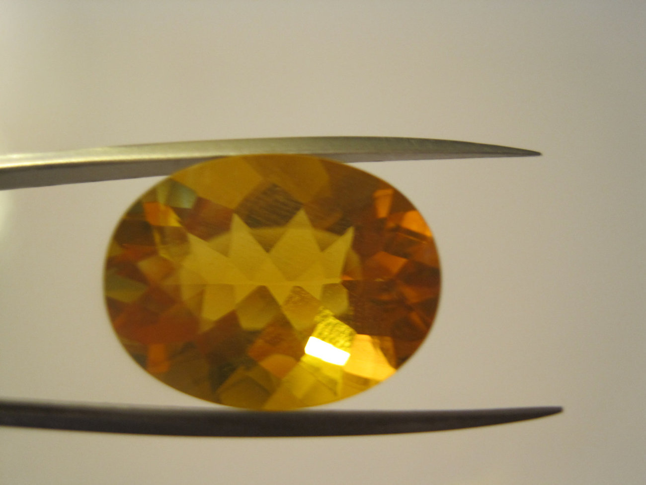Fire Opal from Brazil Oval Cut 5.50 CT Checkerboard Cut Faceted - $200.00