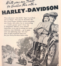 1948 Harley Davidson Motorcycle Advertisement Transportation Vintage F15U1 - $29.99
