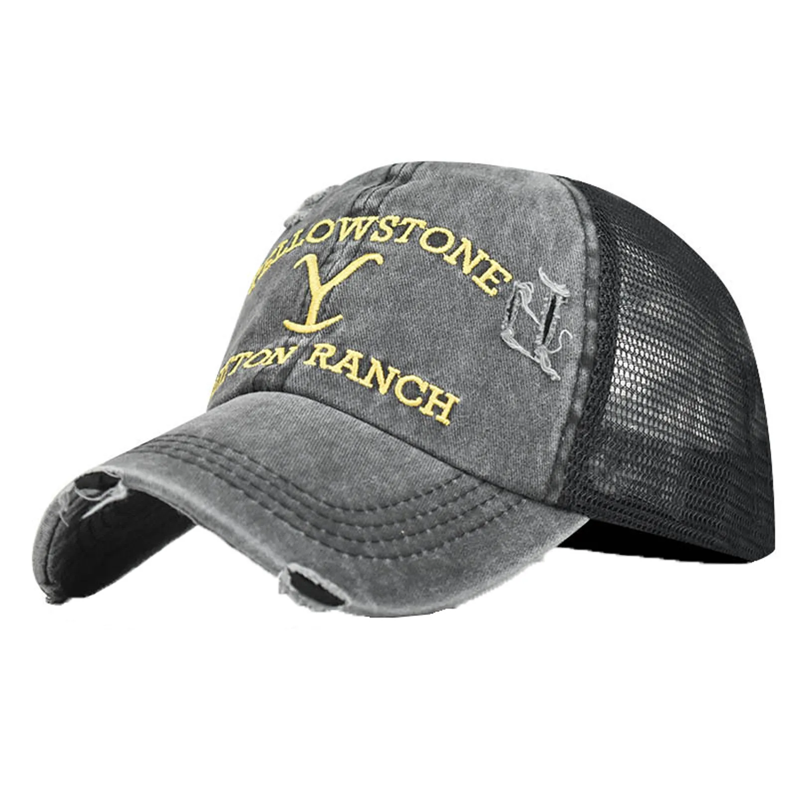 Yellowstone Dutton Ranch Hat Cross Ponytail Baseball Cap Distressed Outdoor - £12.13 GBP+