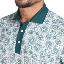 PUMA Men&#39;s Pique Flower Fields Golf Polo Dark Myrtle / White Glow Green ... - $748.67 MXN
