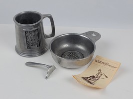 VTG Wilton Armetale Alphabet Mug Stein 10 oz, Porridge Bowl 8 oz, Spread... - $31.67