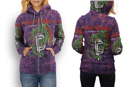 Deep Purple Band Hoodie Sporty Casual Graphic Zip up Hoodie for Women - $33.87+