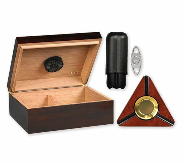Humidor Beginner Starter Kit Elegant Mahogany Finish - HUM-25KIT - $57.99