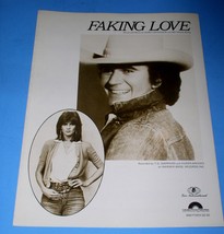 T.G. Sheppard Sheet Music Faking Love Vintage 1982 Karen Brooks Tree Publishing - £11.73 GBP