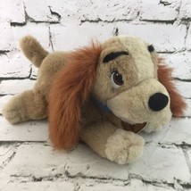 Disney Lady And The Tramp Lay-Down 12” Plush Cocker Spaniel Beanbag Stuf... - $9.89