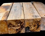 FOUR (4) SPALTED ASPEN TURNING BLANKS 3&quot; X 3&quot; X 12&quot; - $34.60