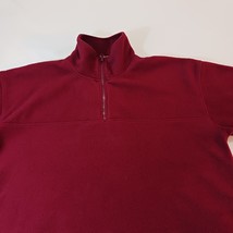 American Fleece Collection Men's Red 1/4 Zip Pullover Sweatshirt Long Sleeve XL image 6