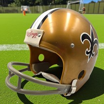 1969-75 New Orleans Saints Rawlings Large Youth Display Helmet HNFL-N 11-84 - $2,420.27 MXN