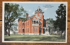 Music Hall, Kansa State Normal, Emporia, Kansas - 1915-1930 Postcard - £2.38 GBP
