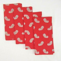 Williams-Sonoma Paisley Red Multi 4-PC Dinner Napkin Set - $39.00