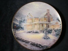 Winter Memories Collector Plate Thomas Kinkade Old-Fashioned Christmas Snowman - £23.33 GBP