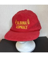 Vtg Corduroy Trucker Hat Red Flame Albina Asphalt Corded 5 Panel Dad Sna... - $445.17 MXN