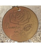 Women In Recovery Bronze Keychain Medallion Rose &amp; Serenity Prayer - £2.73 GBP