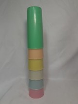VTG. Set of 6 Tupperware Pastel Tumblers Drinking Cups, #115, Florida  USA, - $16.49