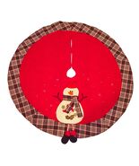 Melrose Top Hat Snowman &amp; Cardinal  Christmas Tree Skirt 48 inches Across - $272.57 MXN