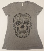 El Jimador Blue Agave Tequila T Shirt Skull Bella+Canvas Womens Size Large Gray - £11.01 GBP