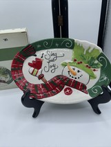 FITZ and FLOYD / Holly Hat Snowman - Sing with Joy - Christmas Sentiment Tray   - £10.39 GBP