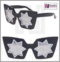 Markus Lupfer Linda Farrow Star Smoky Grey Silver Mirrored ML10 Sunglasses - £194.86 GBP