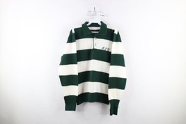 Vintage 60s 70s Mens Medium Michigan State University Knit Collared Sweater - £79.09 GBP
