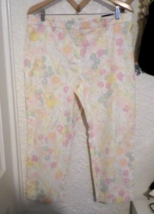Talbots Simply Flattering Collection Abstract Floral Print Crop Pants Sz 14P NWT - £35.03 GBP