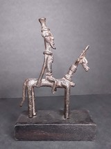 Antique African Dogon Bronze Horse and Rider - £174.44 GBP