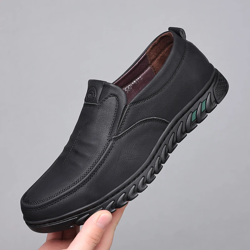 Leather Men Casual Shoes  Formal Mens Loafers Moccasins  Slip on Retro Driving S - £126.36 GBP
