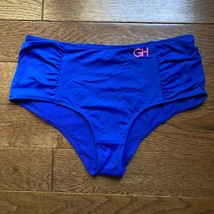 Gilly Hicks Swim High Waist Bikini Bottom Womens S Blue Full Coverage Swimsuit - £8.33 GBP