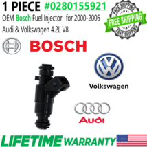 OEM BOSCH x1 Fuel Injector for 2000-2004 Audi A6 Quattro 4.2L V8 #0280155921 - £29.95 GBP