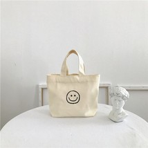 PURDORED 1 Pc Korean Style Smile Face Mini Shopping Bag for Women Fashion Mobile - £19.31 GBP