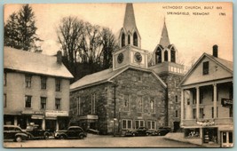 Methodist Church Springfield Vermont VT UNP American Art Photolux Postcard C14 - £3.93 GBP