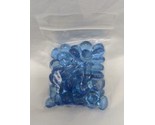 Lot Of (57) Blue Glass Bead Trading Card Game Token Counters - £18.78 GBP