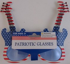 PATRIOTIC AMERICAN USA GLASSES1/Pk: Guitars - £2.31 GBP