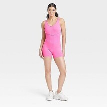 Women&#39;S Seamless Short Active Bodysuit - Pink Xxl - £25.27 GBP