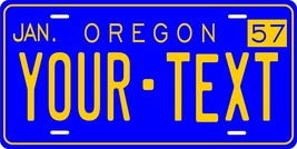 Oregon 1957 Personalized Tag Vehicle Car Auto License Plate - £12.92 GBP